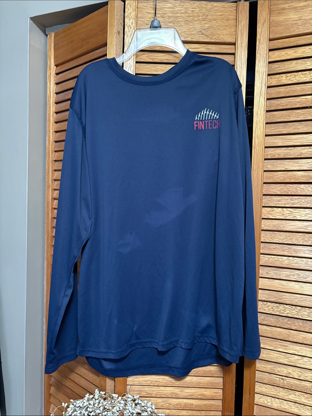 Fintech Men's Navy Long-Sleeve Performance Tee